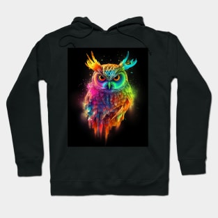 Majestic Colourful Owl Hoodie